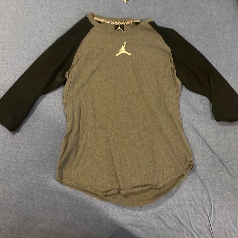 Jordan 3/4 Grey & Black Tee